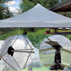 Silver Mesh Gazebo Canopy